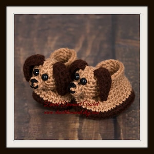Crochet Pattern 023 - Puppy Dog Baby Booties