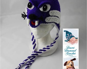 Crochet Pattern 064 - Wildcat Hat - All Sizes
