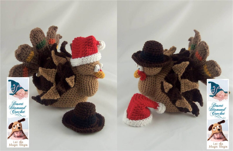 Crochet Pattern 089 Holidurkey Turkey Holiday Decoration image 4