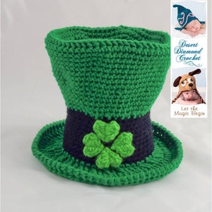 Crochet Pattern 078 Lucky Leprechaun Hat All Sizes image 2