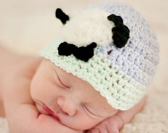 Crochet Pattern - BC-006 Sheep Beanie (0 - 24 Months)