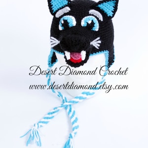 Crochet Pattern 106 - Sir Purr Carolina Panther Hat