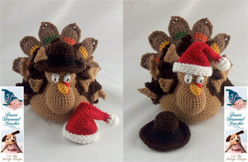 Crochet Pattern 089 Holidurkey Turkey Holiday Decoration image 3