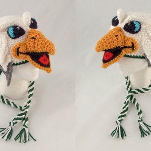 Crochet Pattern 095 - Swoop the Philadelphia Eagle Hat - All Sizes