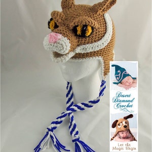 Crochet Pattern 079 University of Kentucky Wildcat Hat All Sizes image 1