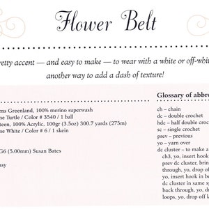 Crochet Pattern SOC-009 Flower Belt image 4