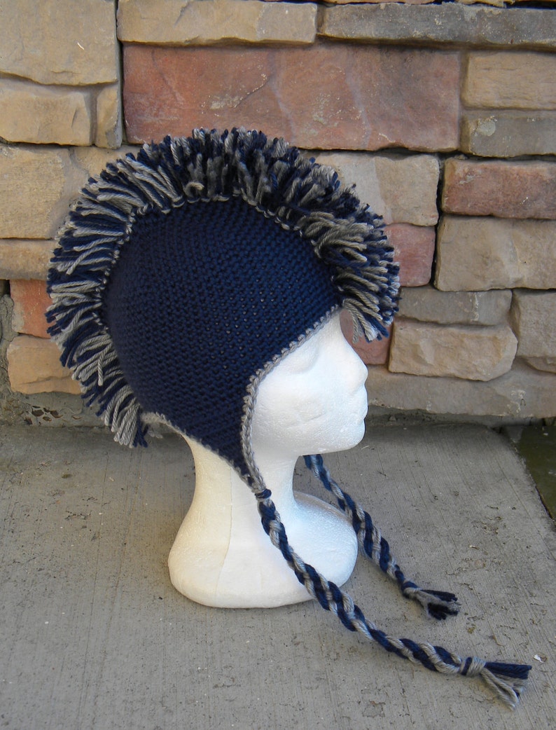 Crochet Pattern 029 Mohawk Earflap Beanie Hat All Sizes image 4