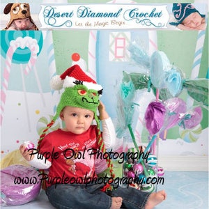 Crochet Pattern 034 - Bah Humbug Christmas Santa Holiday Beanie Hat - All Sizes