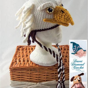 Crochet Pattern 072 Eagle Hat All Sizes image 2