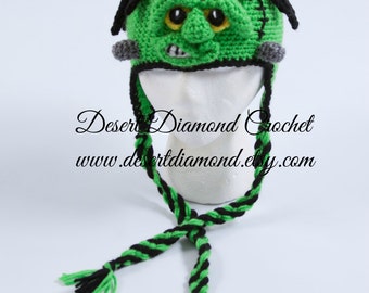 Crochet Pattern 109 - Frankenstein Monster Hat