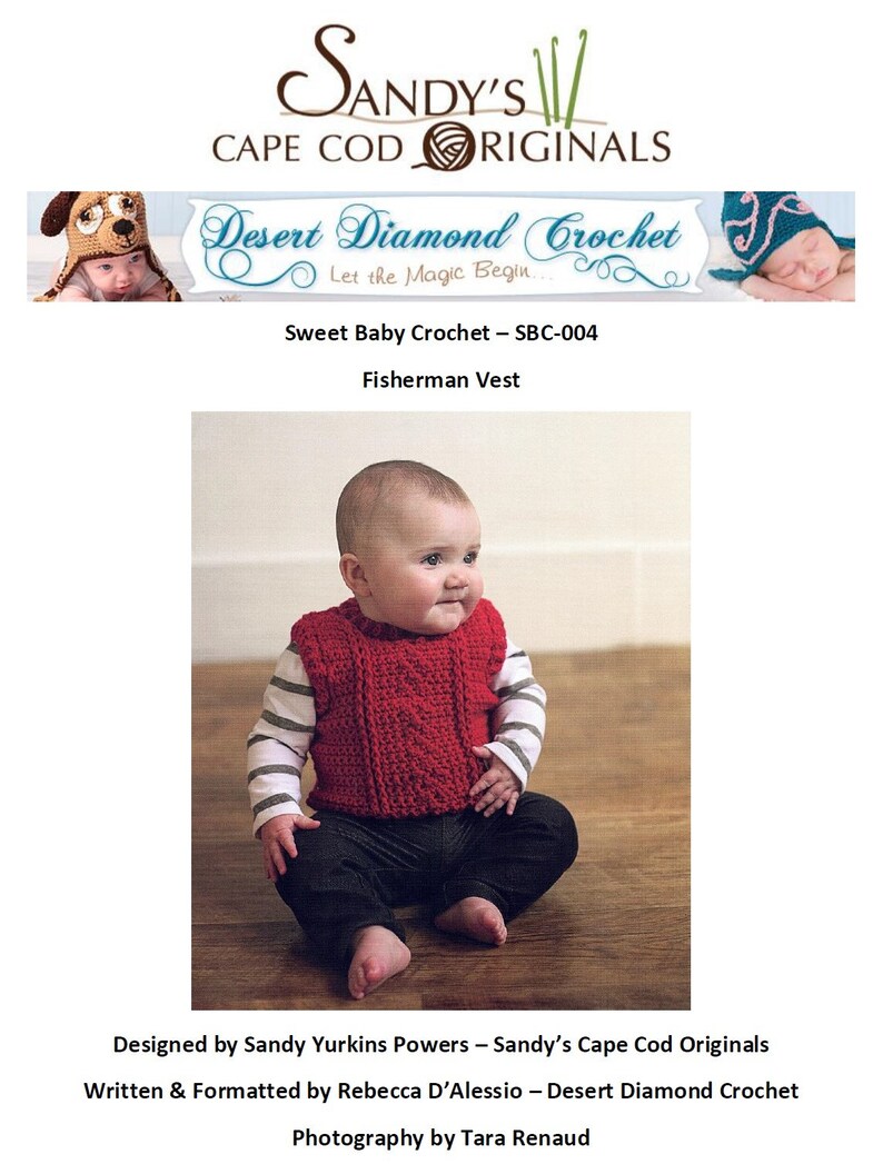 Crochet Pattern SBC-004 Fisherman Vest image 3