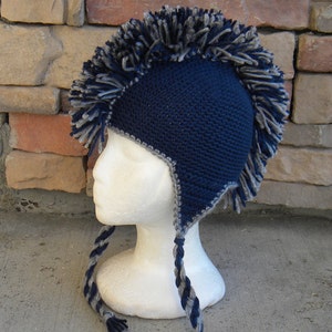 Crochet Pattern 029 Mohawk Earflap Beanie Hat All Sizes image 5