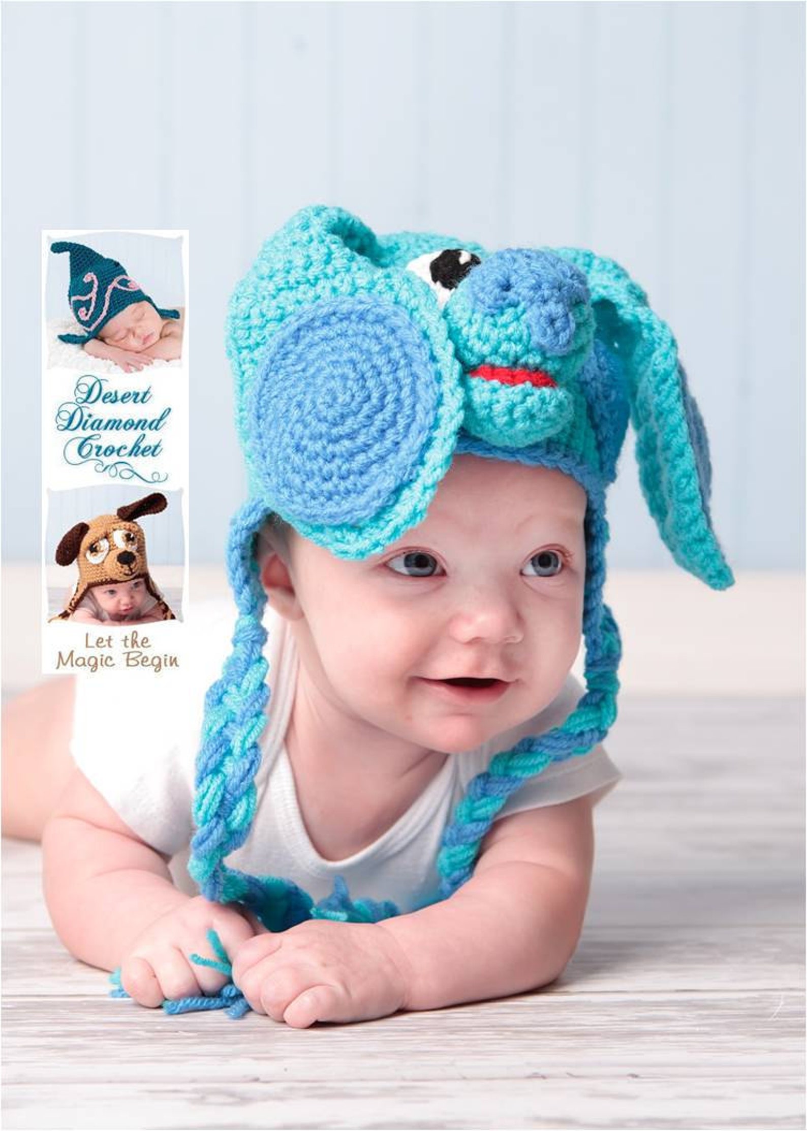 Crochet Pattern 030 - Blue Puppy Earflap Beanie Hat - All Sizes - Etsy
