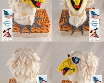 Crochet Pattern 096 - Swoop the Philadelphia Eagle Hat #2 - All Sizes