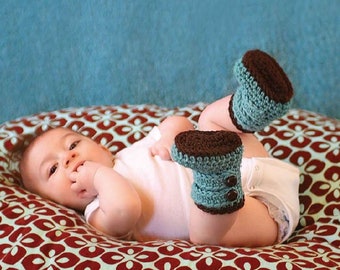 Crochet Pattern - BC-019 Boy Booties (0 - 12 Months)