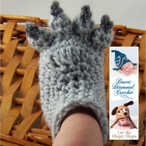 Crochet Pattern 074 Wolf Paw Baby Booties 5 Sizes image 5