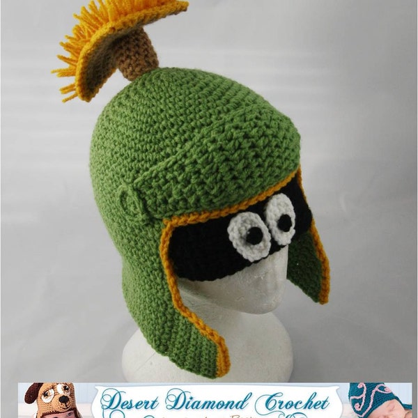 Crochet Pattern 055 - Alien Martian Hat - All Sizes
