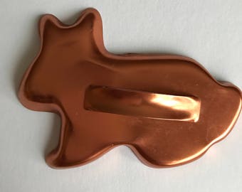 Vintage Cookie Cutter Copper Aluminum Bunny Rabbit