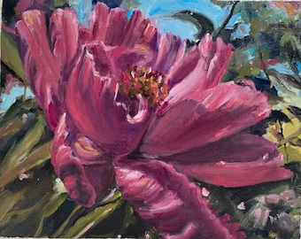 Peony - Original Floral Oil Painting