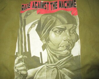 90'S RAGE against THE MACHINE xl giant green ratm original 100 % cotton no reproduction xl women revolution