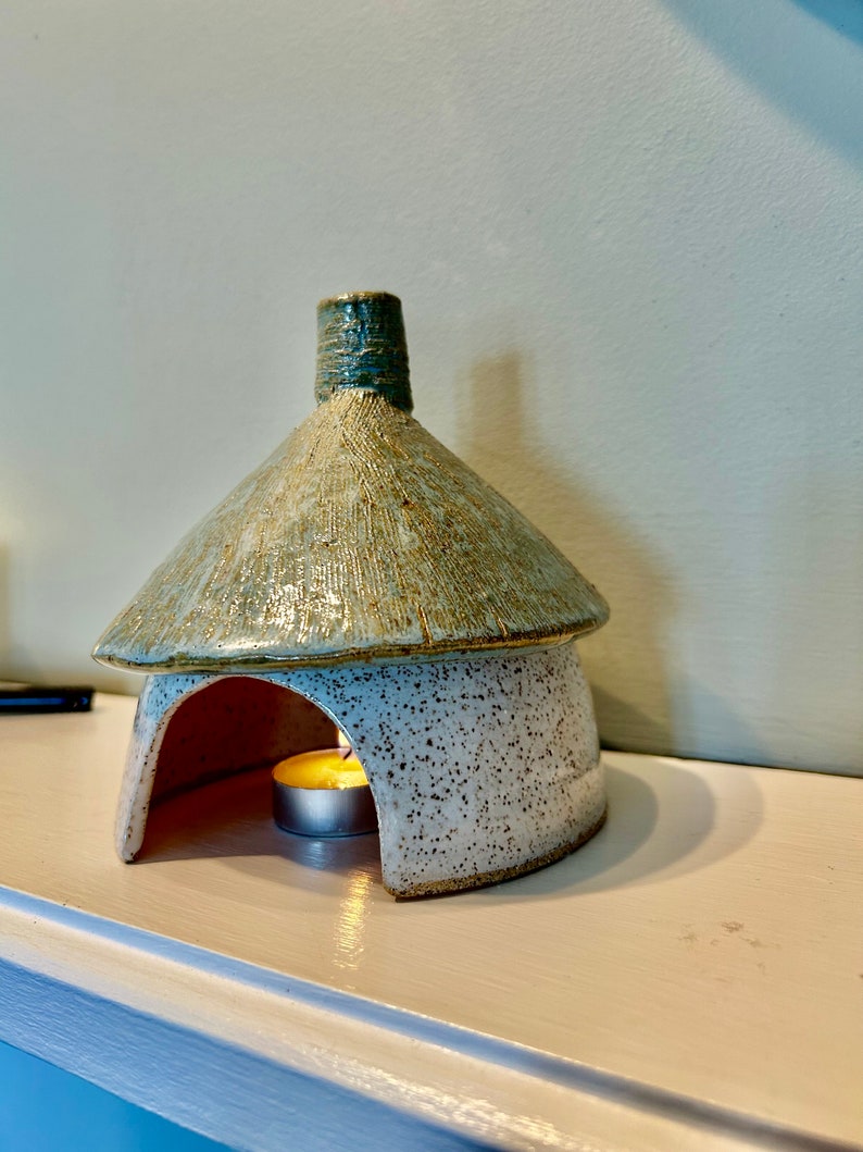 Pottery Toad House, Fairy House,Unique image 5