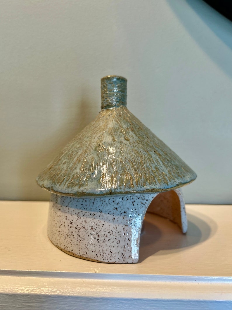 Pottery Toad House, Fairy House,Unique image 6