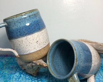 Ocean Pottery Mug, colors of the ocean!
