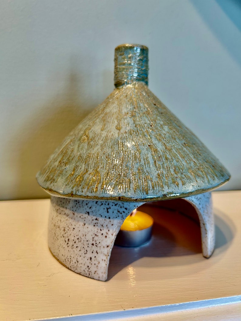 Pottery Toad House, Fairy House,Unique image 3