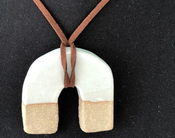 Essential Oil Diffuser Pottery  Necklace - Aromatherapy Essential O. ils Handmade, Boho style