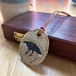 Black Bird Pottery Necklace J06