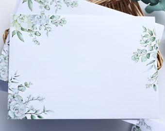 Briefumschläge C5 für DIN A5 Briefpapier im Greenery Eukalyptus Design Kuverts