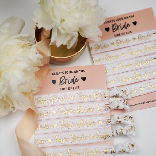 Qaziuy Lot De 15 Bracelets Team Bride & 1 Bracelet De Mariée, Bracelets JGA Pour Femme, Rose, Pour Mariage, Bachelorette, Fête Nuptiale, Enterrement