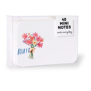 40 Kleine Blanko Karten Blumenstrauß mit Box - für liebe Worte, Notizen, Dankekarte, Kollegin oder Party Einladung von heaven+paper
