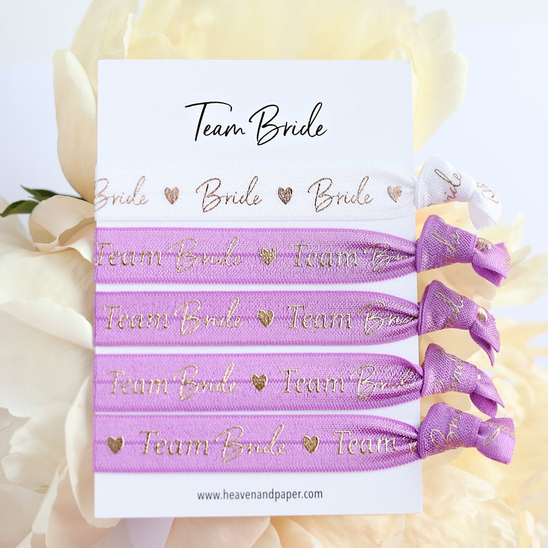 JGA bracelets Team Bride PURPLE as an accessory for wedding & bachelor party image 1