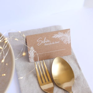 Tischkarten KRAFT BOHO zum Aufstellen für die Hochzeit im Kraftpapier Boho Vintage Style zdjęcie 9