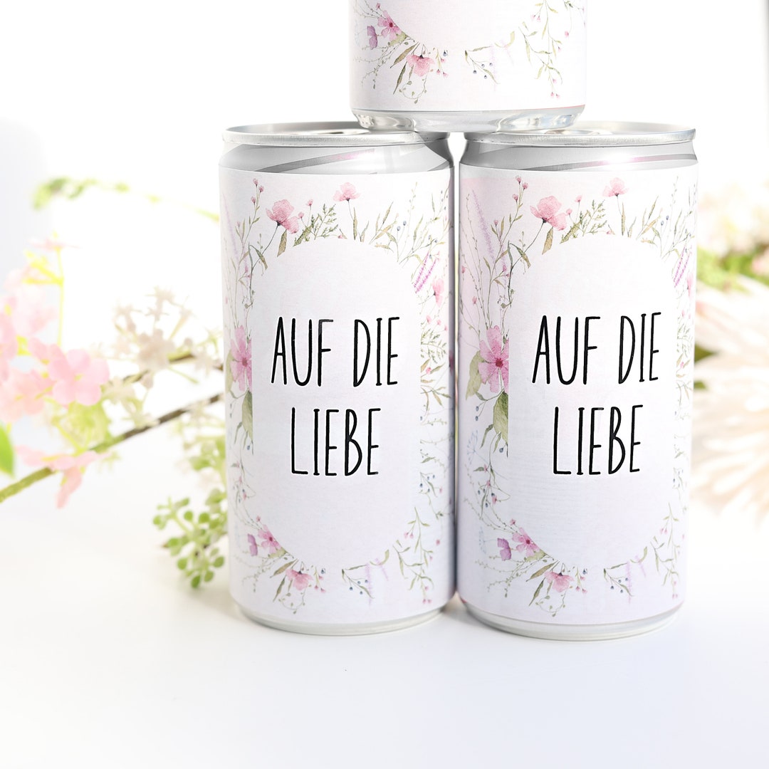 Prosecco Cans Banderole Sticker WILDFLOWER BRAUT for Wedding - Etsy