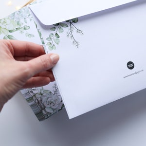 Briefumschläge C5 für DIN A5 Briefpapier im Greenery Eukalyptus Design Kuverts Bild 4