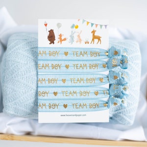 Baby shower bracelets in the Team Boy set as an accessory for women, expectant mothers, baby shower gender reveal as a party bag for boys image 2