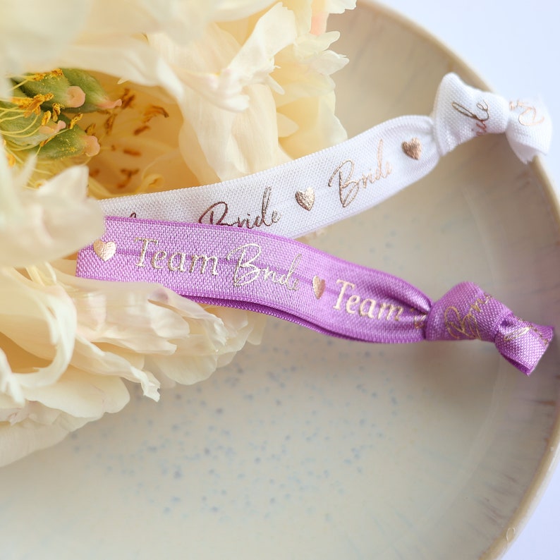 JGA bracelets Team Bride PURPLE as an accessory for wedding & bachelor party image 3
