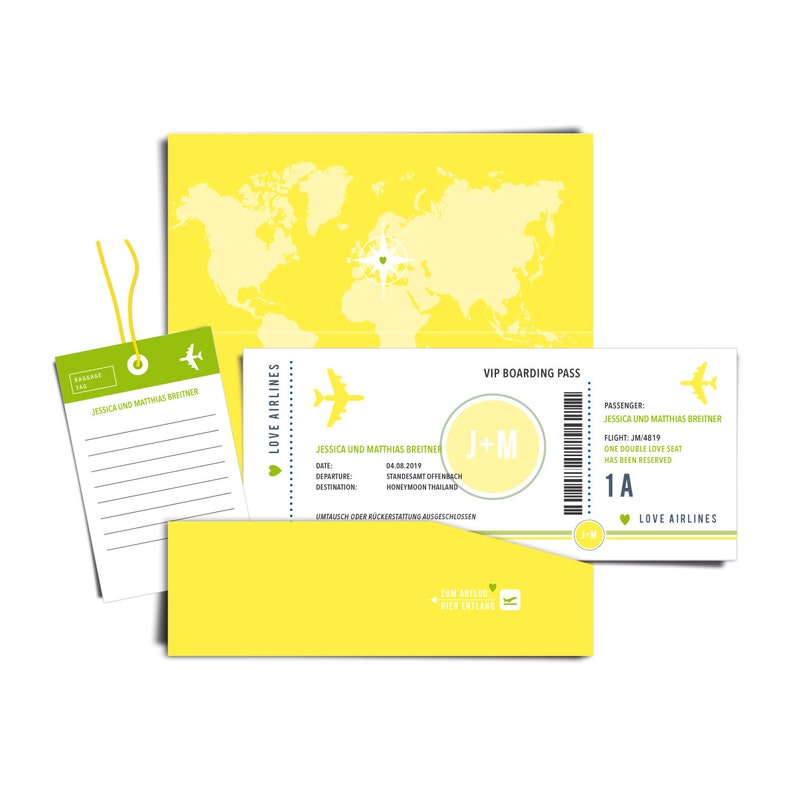 Boarding Pass 02 Wedding Card For Money Gifts Etsy - image 0