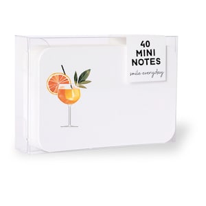 40 Kleine Blanko Karten Aperol mit Box - für liebe Worte, Notizen, Dankekarte, Kollegin oder Party Einladung von heaven+paper