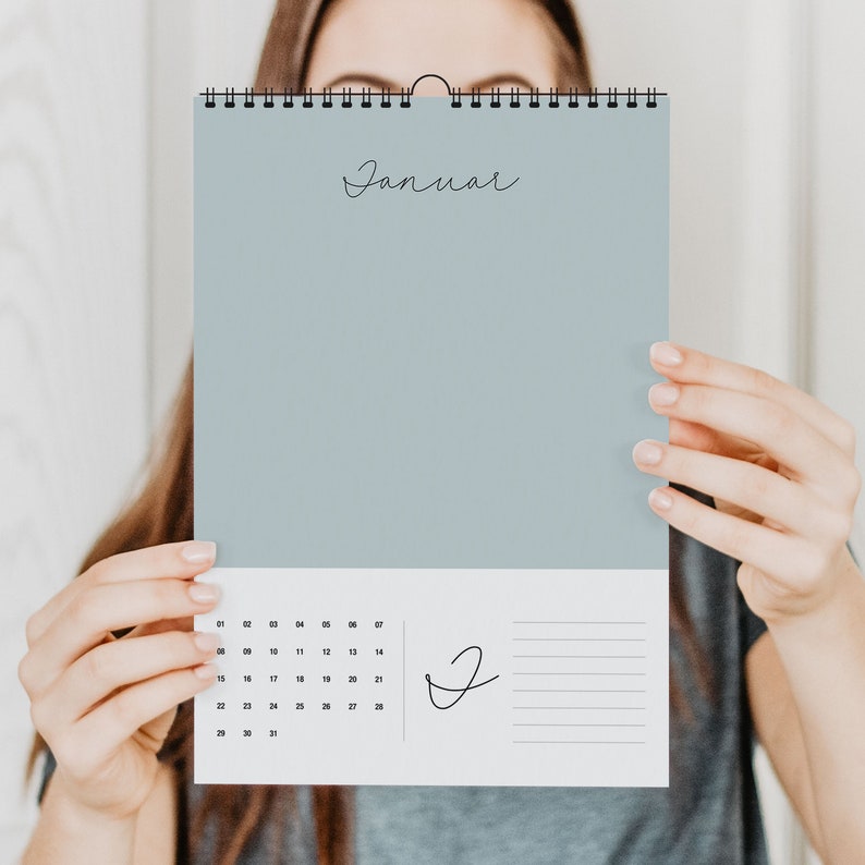 Edler DIN A4 Fotokalender Aqua Mood immerwährend I ohne Jahr | Etsy