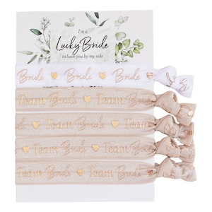 JGA 5 bracelets in the Team Bride set as an accessory CREME for weddings and bachelor parties image 2