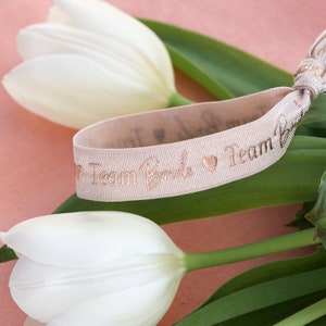 JGA 5 bracelets in the Team Bride set as an accessory CREME for weddings and bachelor parties image 8