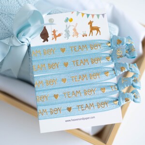 Babyparty Armbänder im Set Team Boy als Accessoire für Frauen, werdende Mama, Babyshower Gender Reveal als Mitgebsel Party für Jungen Bild 6