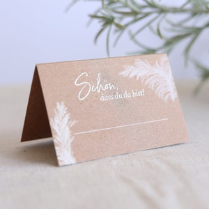 Tischkarten KRAFT BOHO zum Aufstellen für die Hochzeit im Kraftpapier Boho Vintage Style zdjęcie 10