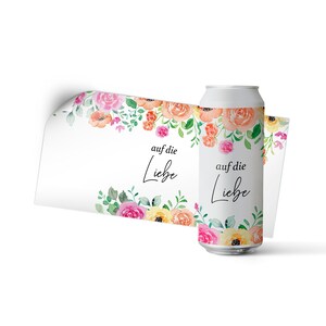 Prosecco can banderole sticker BLOOM for wedding and JGA drinks cans image 4