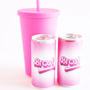 Pegatinas para latas de bebidas Prosecco, banderolas estilo Barbie / para la velada de chicas de la fiesta JGA imagen 1