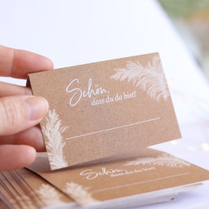 Tischkarten KRAFT BOHO zum Aufstellen für die Hochzeit im Kraftpapier Boho Vintage Style zdjęcie 2