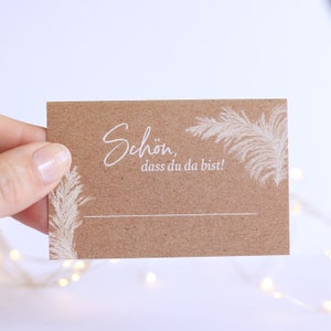 Tischkarten KRAFT BOHO zum Aufstellen für die Hochzeit im Kraftpapier Boho Vintage Style zdjęcie 5